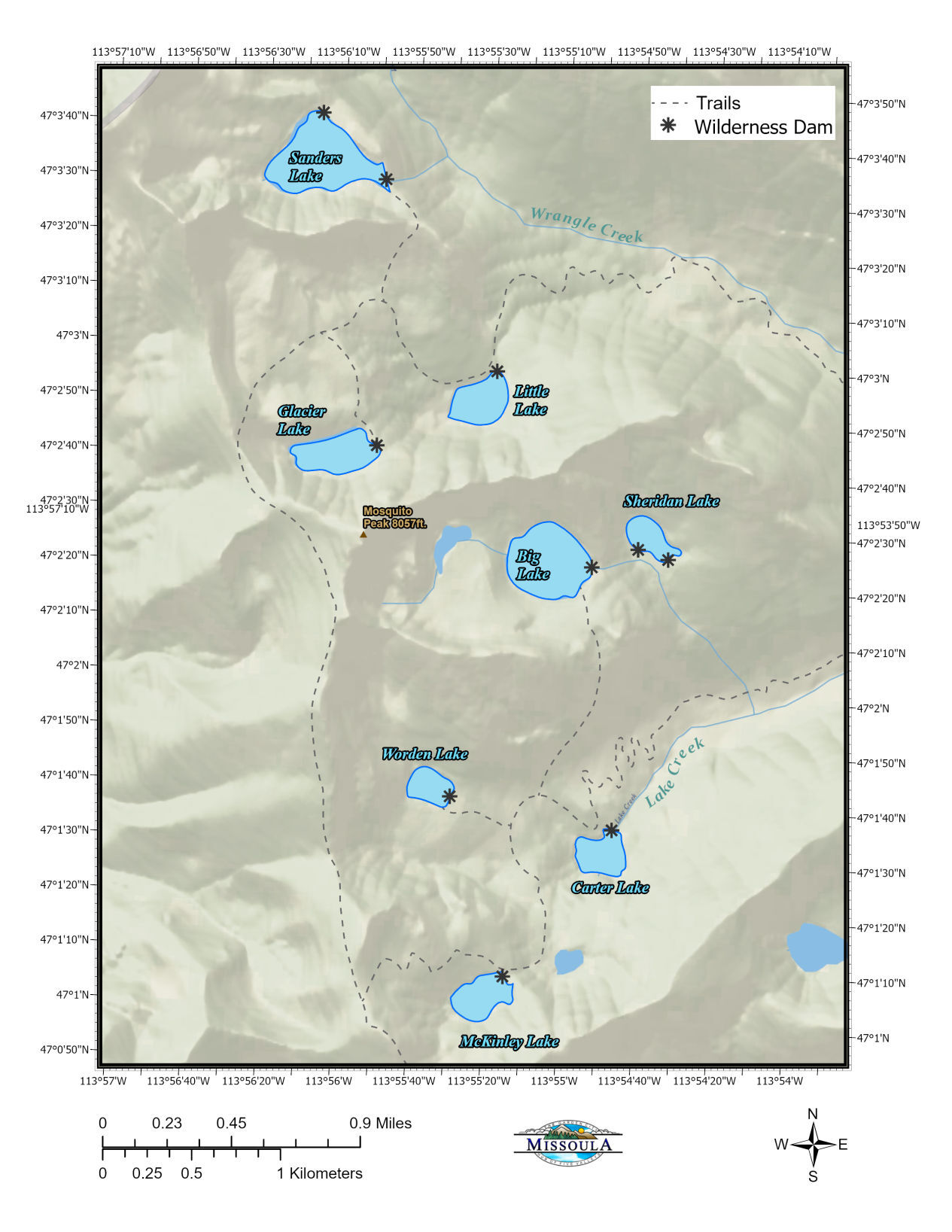 Rattlesnake Wilderness Lakes